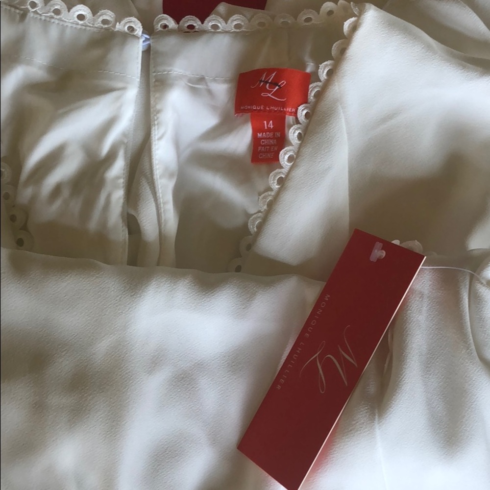 ML Monique Lhuillier Brady Jumpsuit Ivory - Picture 4 of 6